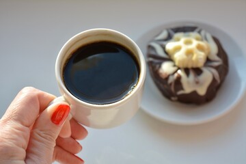 cup of coffee with chocolate