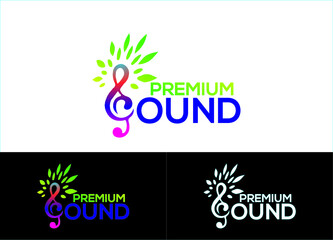 Music Logo or Icon Design Vector Image Template