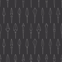 Fototapeta na wymiar Seamless pattern with ancient Arrowheads for your project