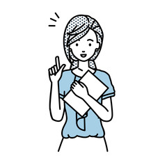 立って書類を手に持って何かひらめいたオフィスカジュアルの女性