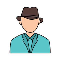 Little Farmer, with hand drawn outline vector illustration