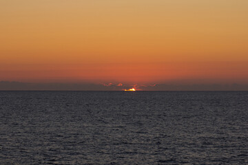 Sunset over the sea