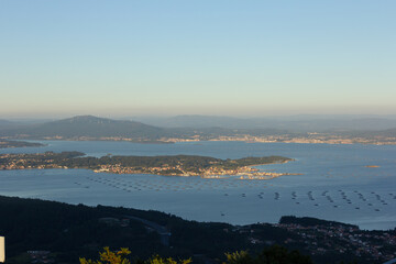 General view of the Ria de Arosa in Galicia, spain