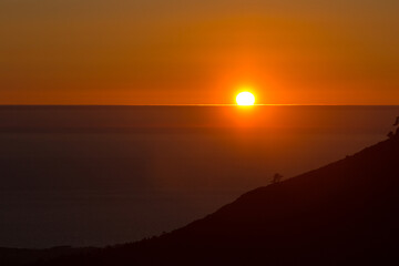 Sunset over the Atlantic Ocean, Galicia, Spain