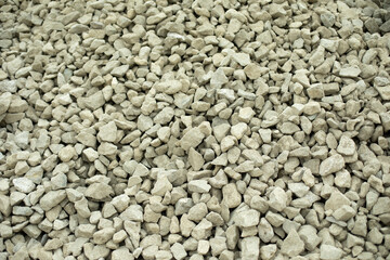 Small stone texture for construction. Small white stones.