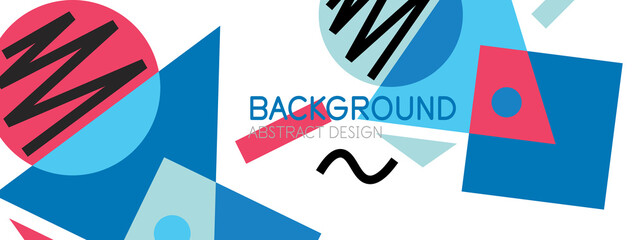 Obraz premium Abstract background with blocks, lines, geometric shapes. Techno or business concept for wallpaper, banner, background, landing page