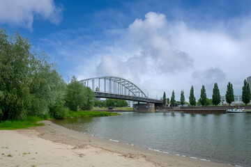 Naklejka premium John Frost bridge Arnhem, Gelderland Province, The Netherlands