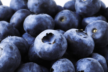 fresh ripe blueberries close-up as background