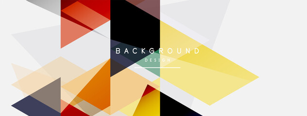 Mosaic triangles geometric background. Techno or business concept, pattern for wallpaper, banner, background, landing page