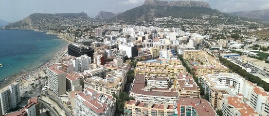 panorama of the city of calpe