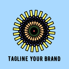 Sun illustration logo