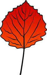 linden leaf vector colour autumn