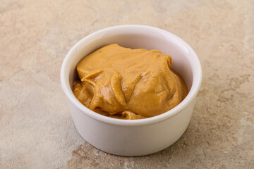 Peanut butter in the bowl