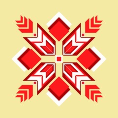 Geometric Ethnic oriental pattern traditional .
Floral necklace embroidery design for fashion women.background,wallpaper,clothing and wrapping.