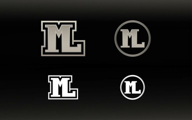 Initials ML logo with a bright color is suitable for E sports teams and others