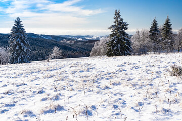 Orlicke Mountains in winter, Czech Republic
