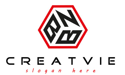 geometric monogram BNB letter  logo  design vector, business logo, icon shape logo, stylish logo template