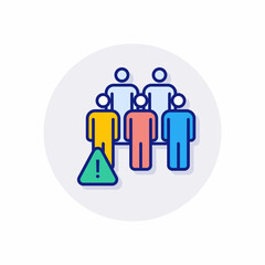 Avoid Crowded Places icon in vector. Logotype