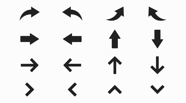 Arrow icon vector set. Vector isolated illustration