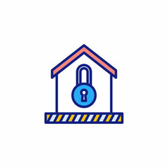 Lock Down icon in vector. Logotype