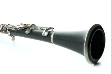 Clarinet musical instrument isolated on white background