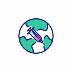Global Vaccination icon in vector. Logotype