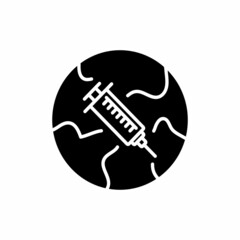 Global Vaccination icon in vector. Logotype