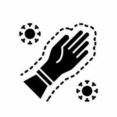 Wear Gloves icon in vector. Logotype