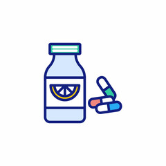 Vitamins icon in vector. Logotype