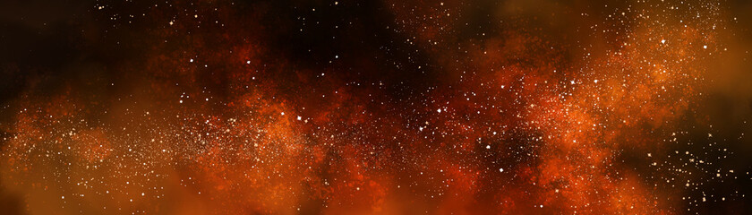 Space background with realistic nebula and lots of shining stars. Infinite universe and starry night. Colorful cosmos with stardust and the Milky Way. Magical color galaxy.