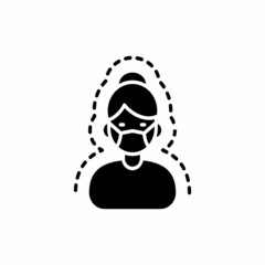 The Patient Wear Face Mask icon in vector. Logotype