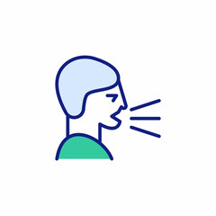 Cough icon in vector. Logotype