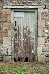 old wooden door in house