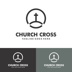 Christian Church Jesus Cross Gospel logo design inspiration