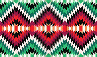 Ikat geometric folklore ornament. Tribal ethnic vector texture.for background,fabric,wrapping,clothing,wallpaper,Batik,carpet,embroidery style .Vector EPS 10.