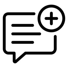 Obraz premium add chat icon