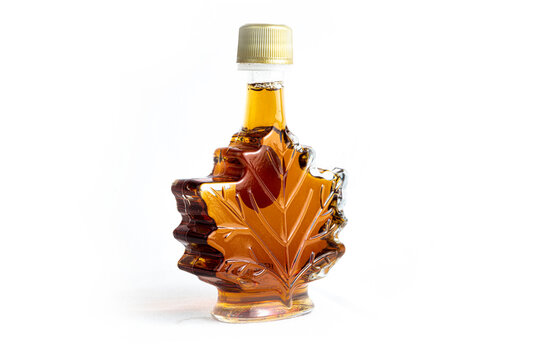 Maple leaf jar with Canadian maple syrup