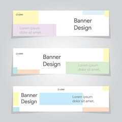 Minimal Vector Ad Banner Pastel Color Promotion Tools Business Web Background Template