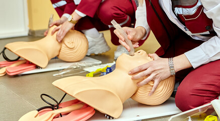 CPR first aid resuscitation adult training manikin model