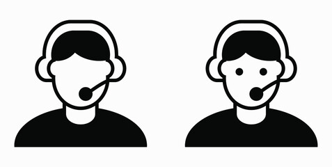 On line assistant consultant. Adviser. Advisor. Counselor. Counsellor. Consultor. Assistant. Operator. Vector icon.