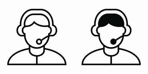 On line assistant consultant. Adviser. Advisor. Counselor. Counsellor. Consultor. Assistant. Operator. Vector icon.