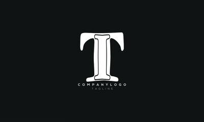 TI, IT, Abstract initial monogram letter alphabet logo design