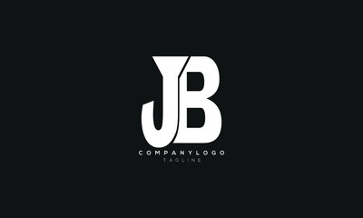 JB, BJ, Abstract initial monogram letter alphabet logo design