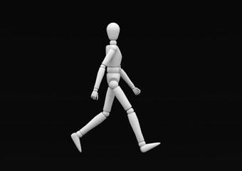 デッサン人形　歩く