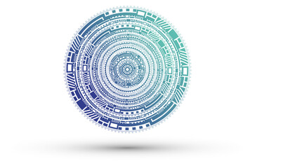 forma, rotazione, ingranaggio, circuito