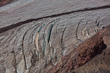 Eternal ice of the top of Mount Elbrus.