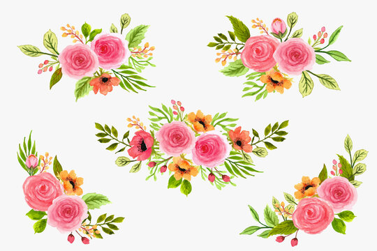 beautiful watercolor floral arrangement
