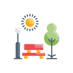 Park vector flat icon style illustration. Eps 10 file