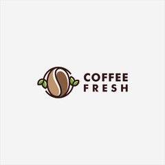 Coffee and logo design template vector icon logotype