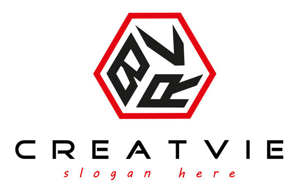 geometric monogram BVR letter  logo  design vector, business logo, icon shape logo, stylish logo template